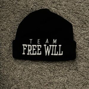 Hot Topic Black 'Team Free Will' Beanie